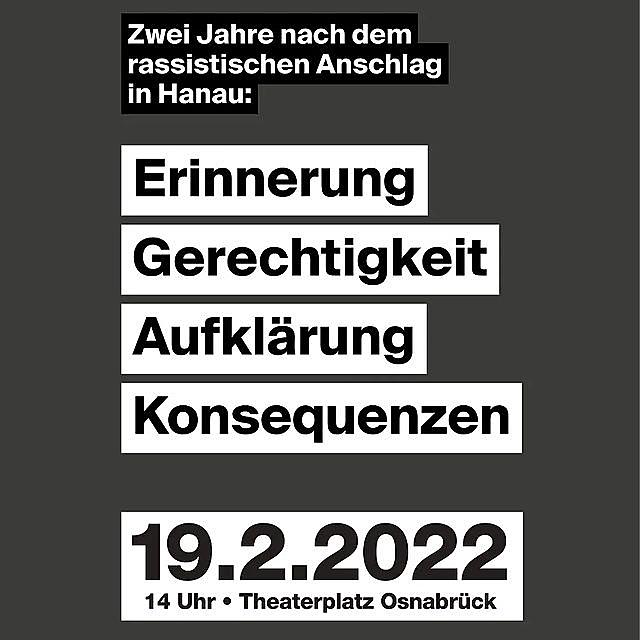 Aufruf zum Gedenken an den rassistischen Anschlag in Hanau